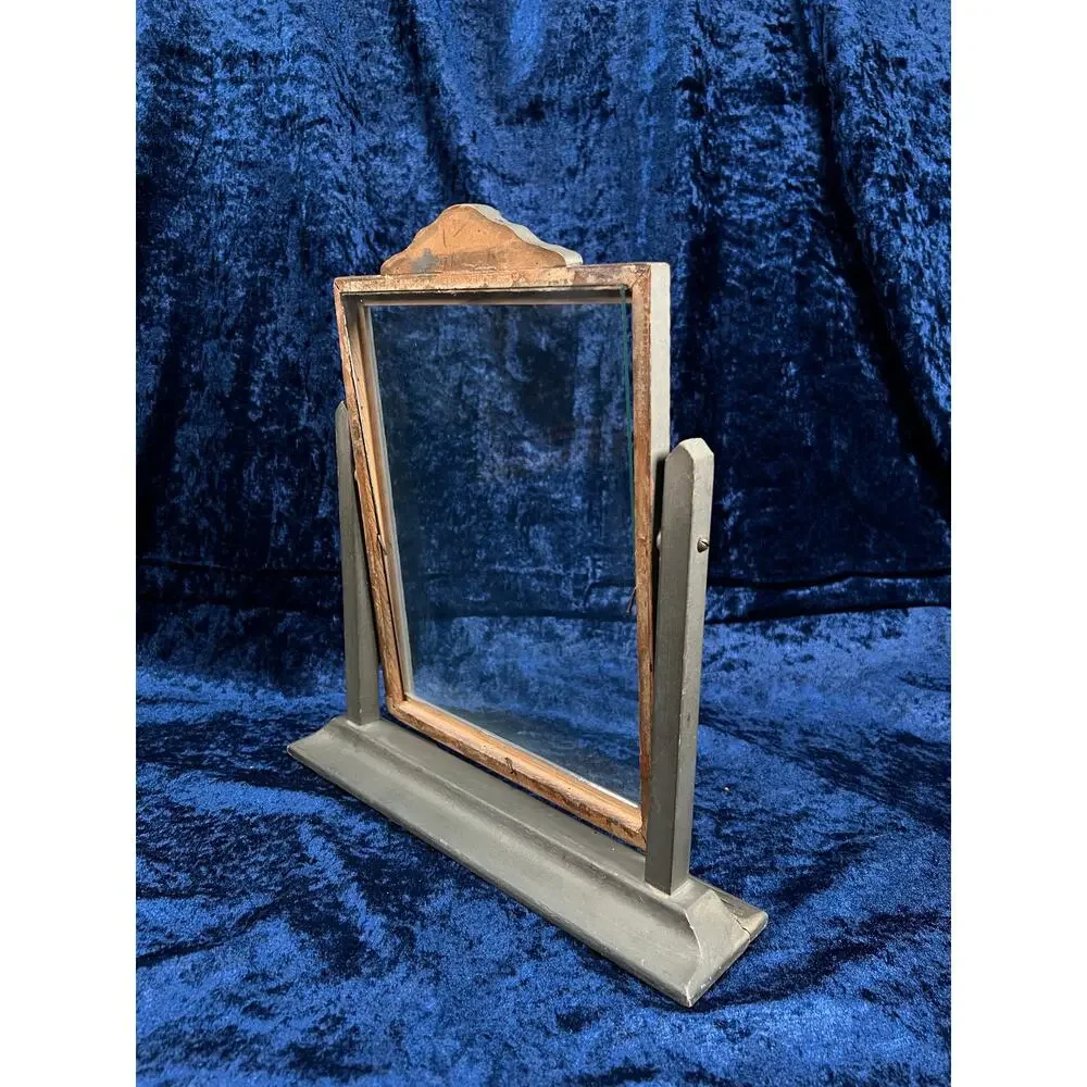 Antique Art Deco Tabletop Picture Frame – Silver Tone Ornate Tilt Design